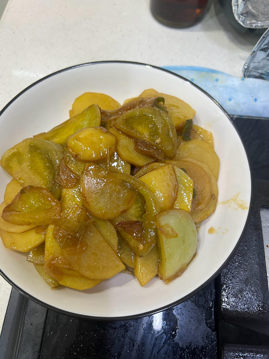 夏日小清新-青西红柿炒土豆