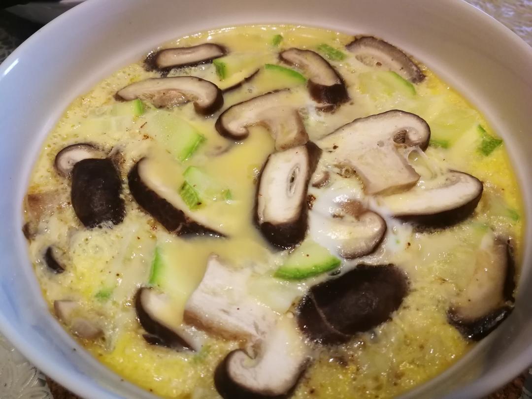 香菇角瓜蒸蛋的做法