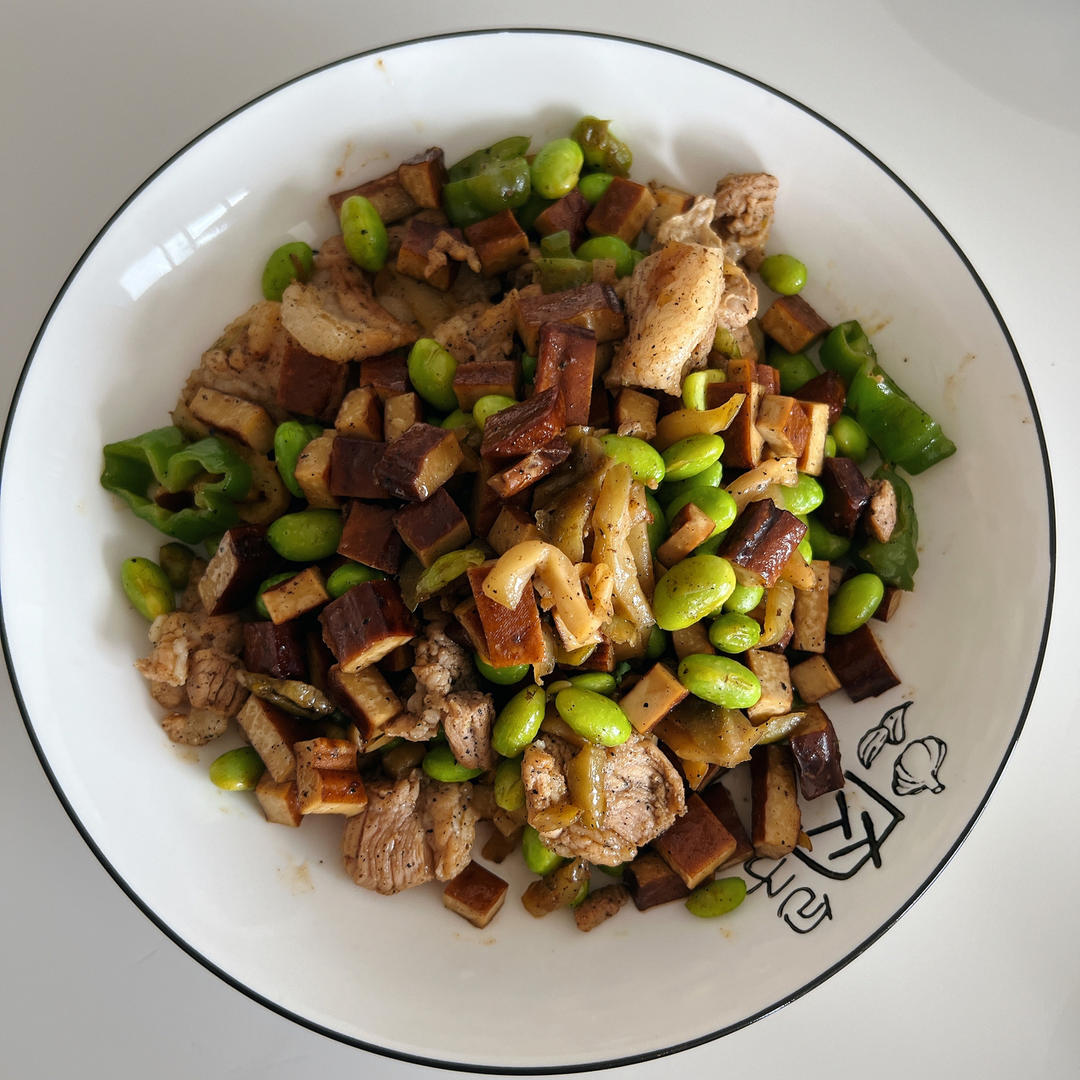 『妈妈的料理』毛豆干子炒肉丝