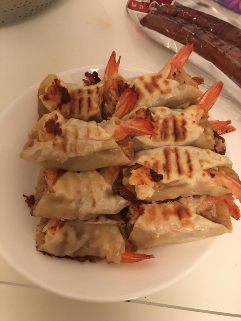 酥脆鲜虾锅贴
