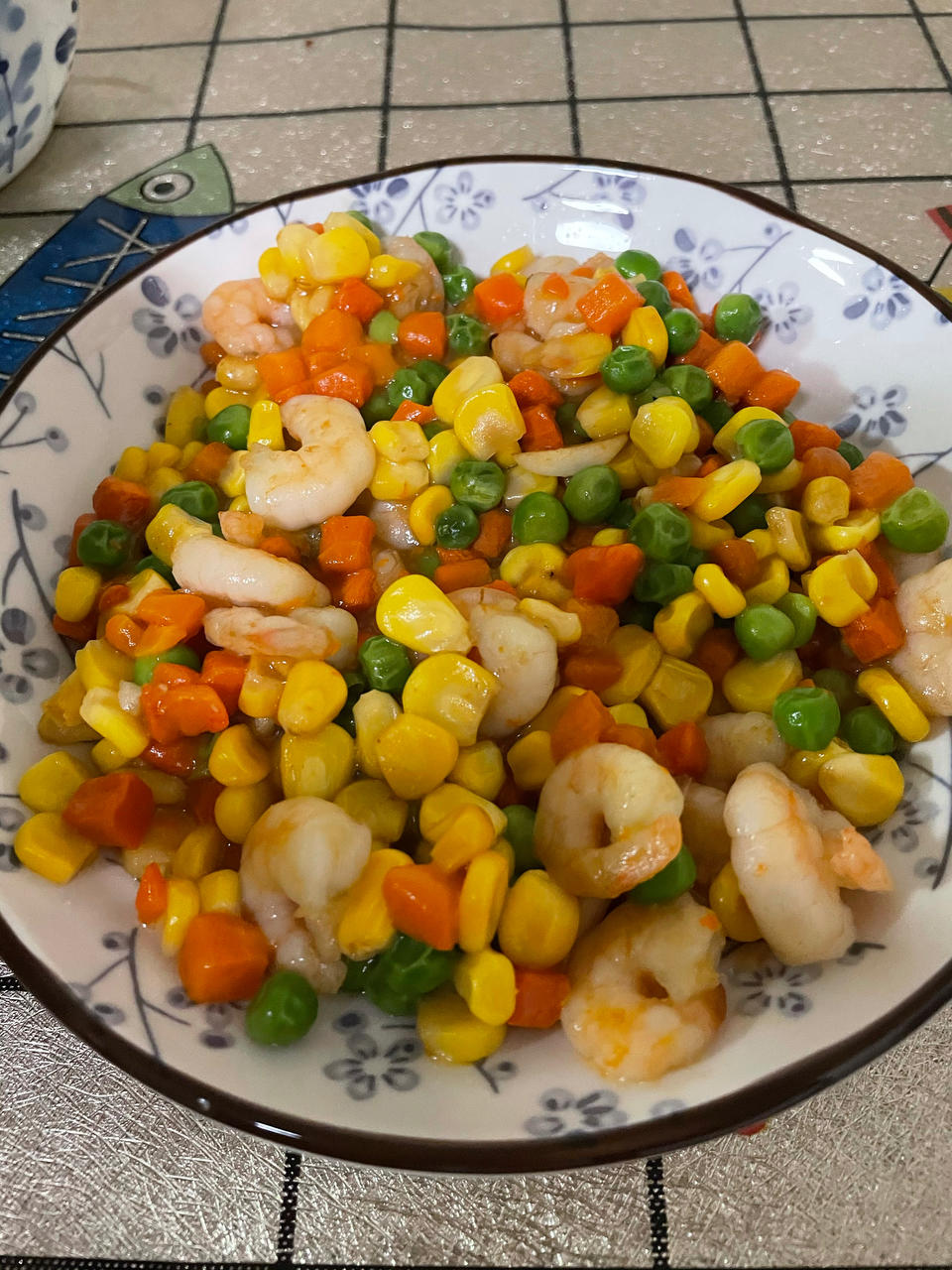 杂菜炒虾仁