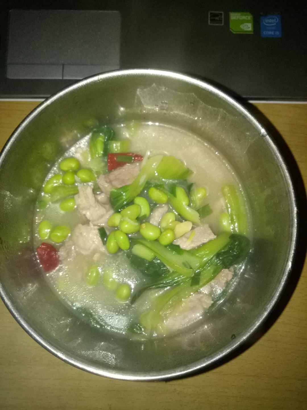 毛豆肉汤