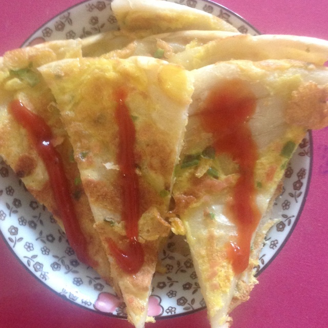 鸡蛋葱油饼                  （更新饼坯保存方法）