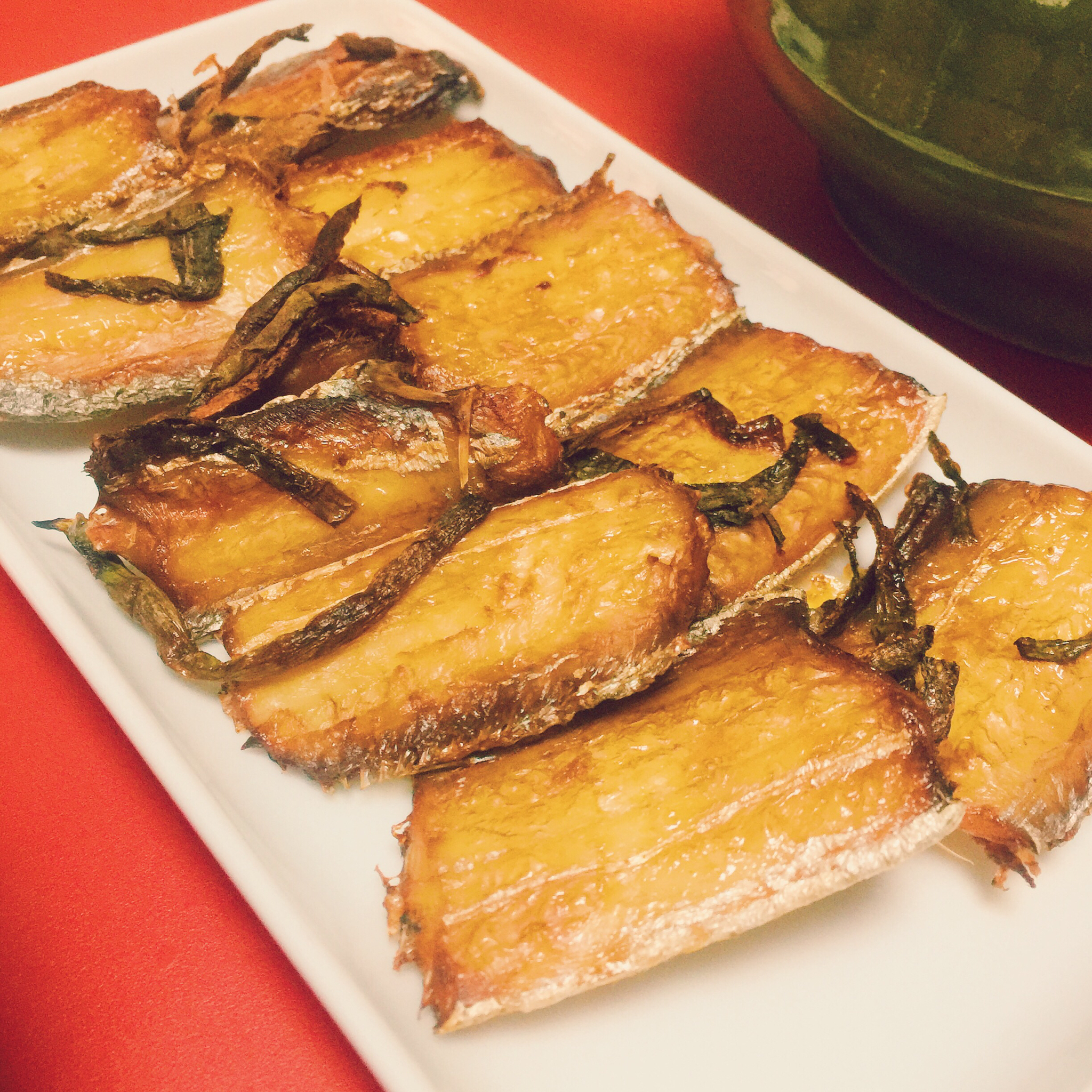 葱炸带鱼 （飞利浦空气炸锅）