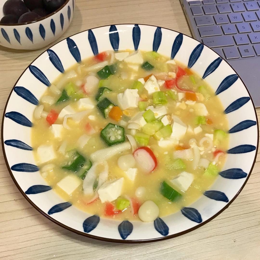 金汤咸蛋黄豆腐羹