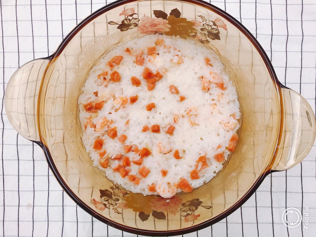 火腿鲜虾粥