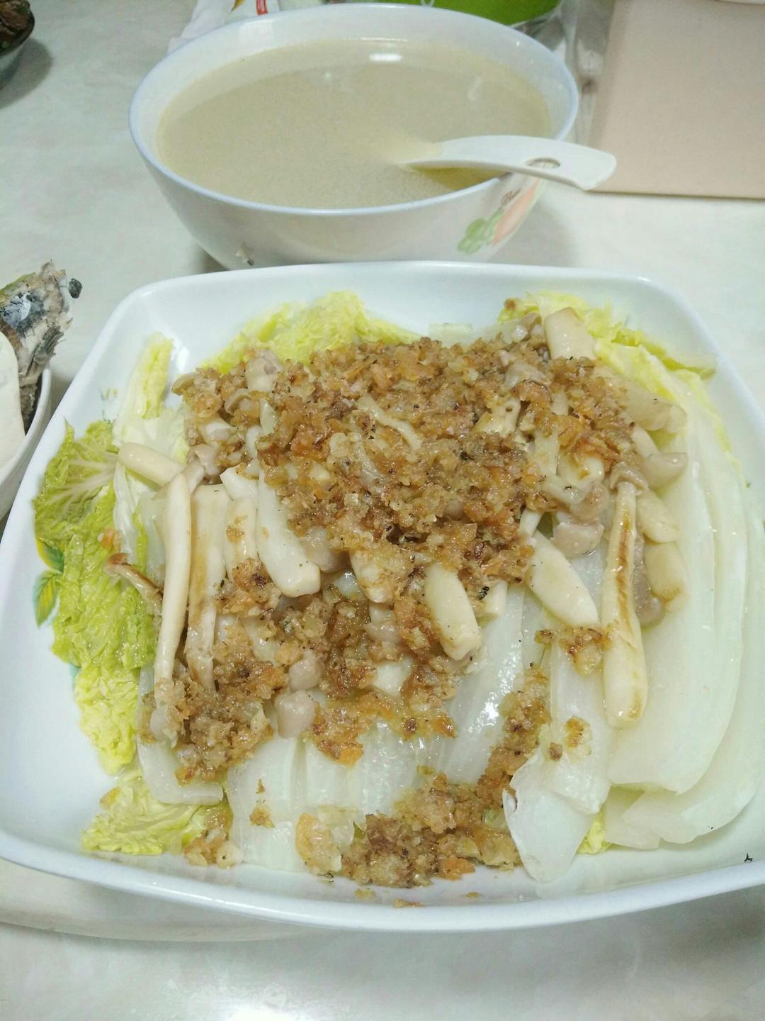 杏鲍菇蒸娃娃菜