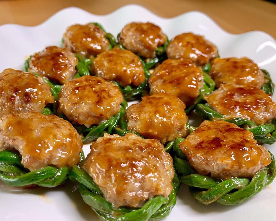 豇豆酿肉的做法