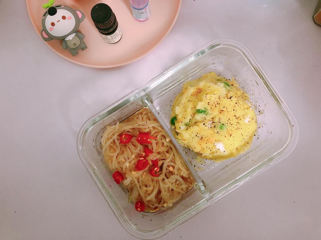 工作日午餐|低脂青豆玉米鸡蛋土豆泥