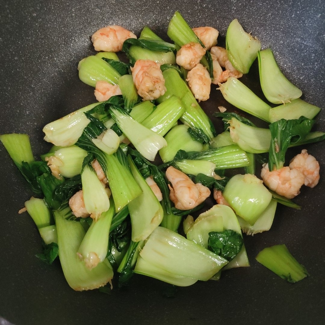 虾仁炒油菜