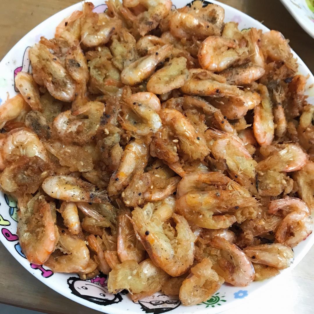 堂妈教你油煎小白虾