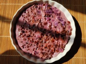 超简单奶香紫薯红豆糕的做法 步骤5