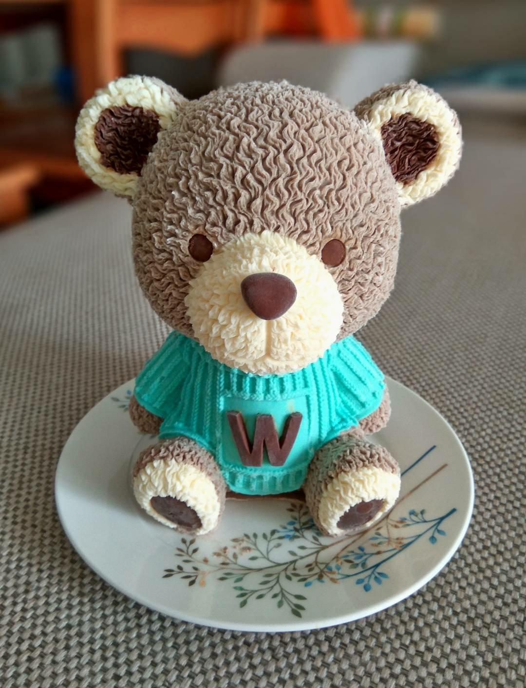 3D立体卡通小熊慕斯蛋糕