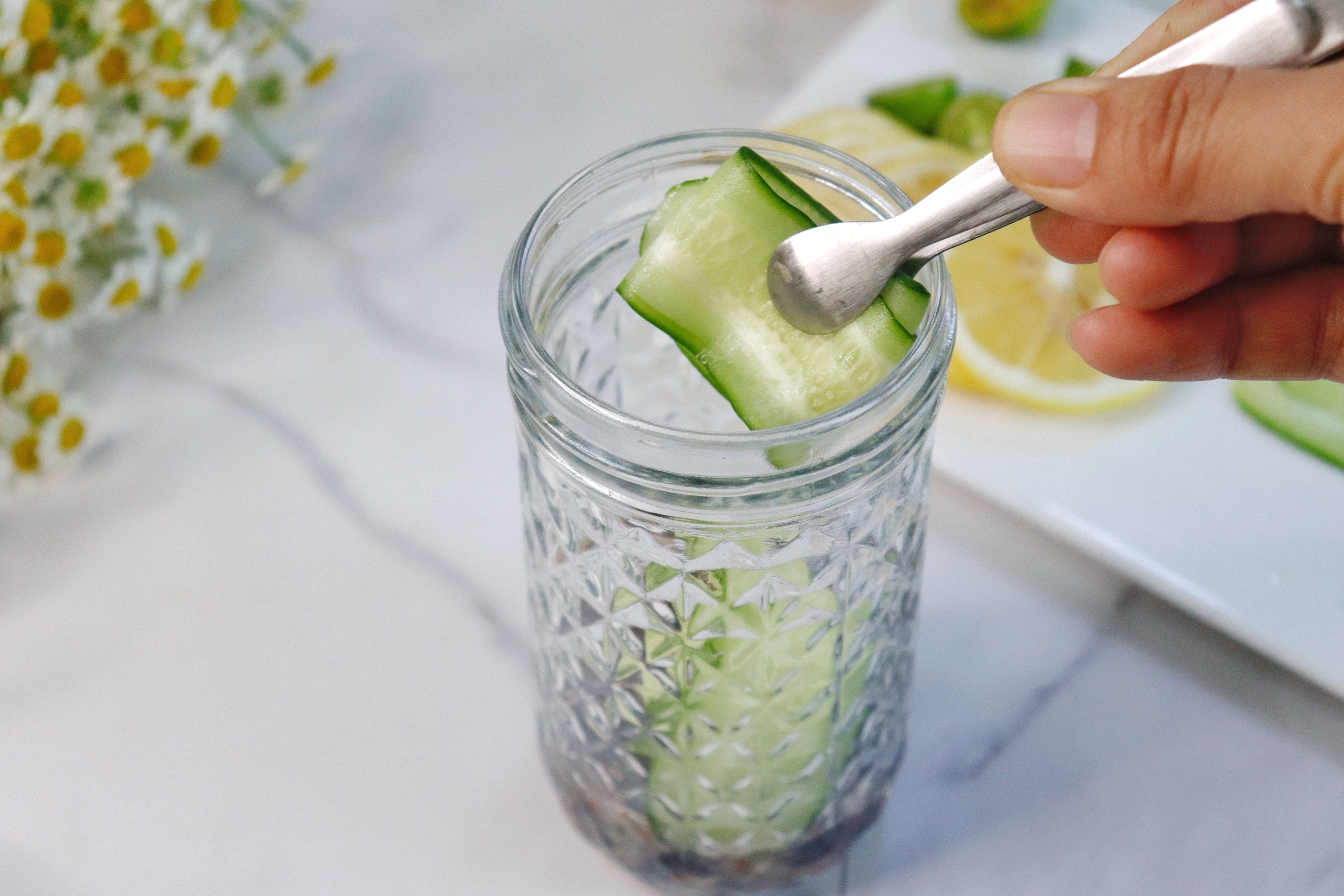 青瓜柠檬薄荷气泡水🔥夏日特饮无糖爽口的做法 步骤7