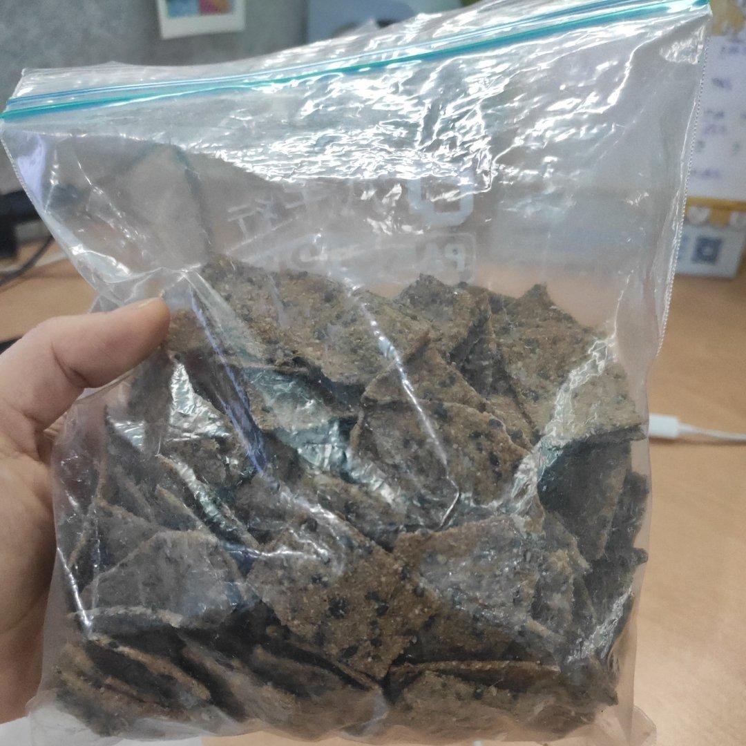 快手全麦黑芝麻苏打饼干 无糖无油 适合减肥人士吃