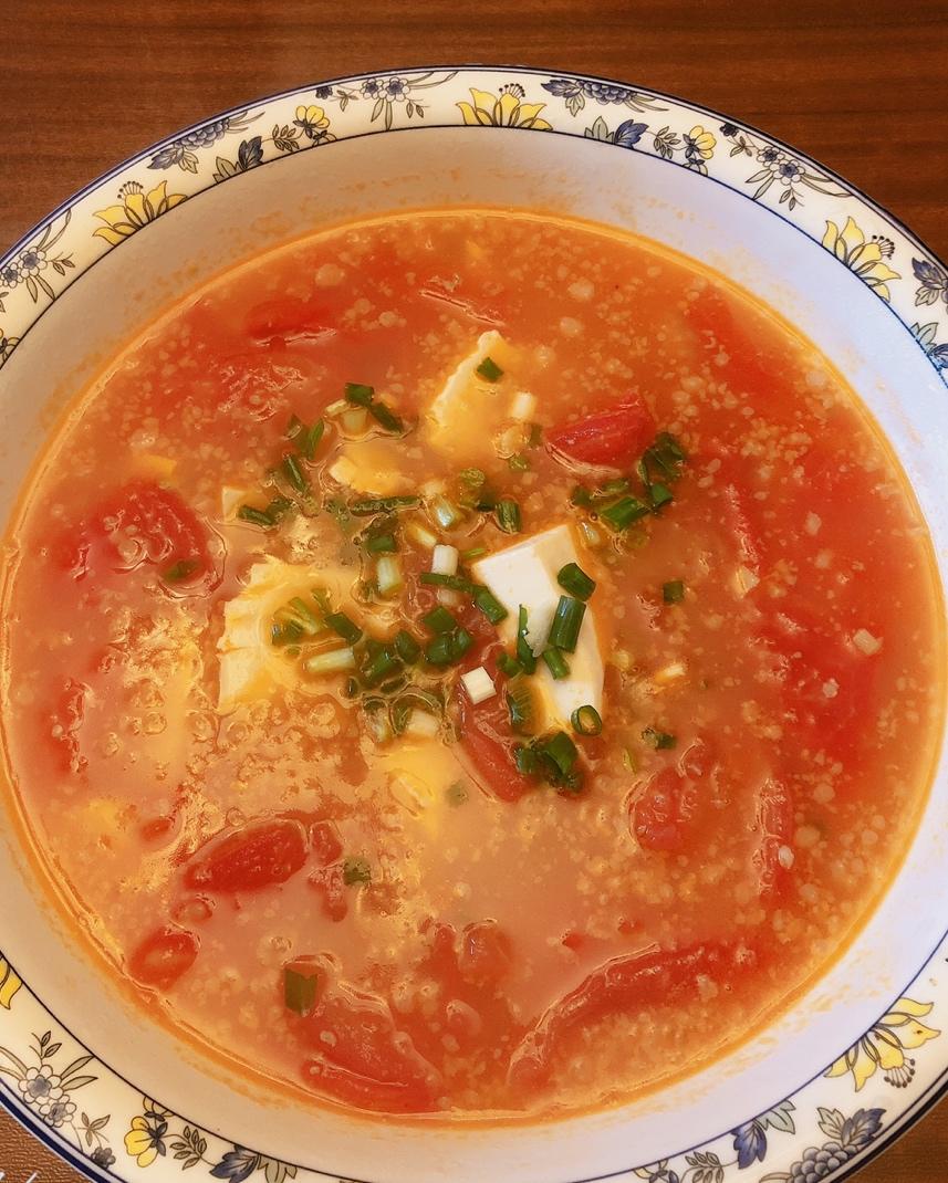 番茄肉末豆腐汤