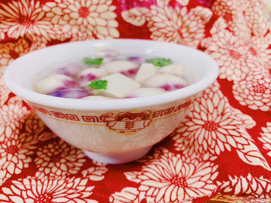木槿花豆腐汤