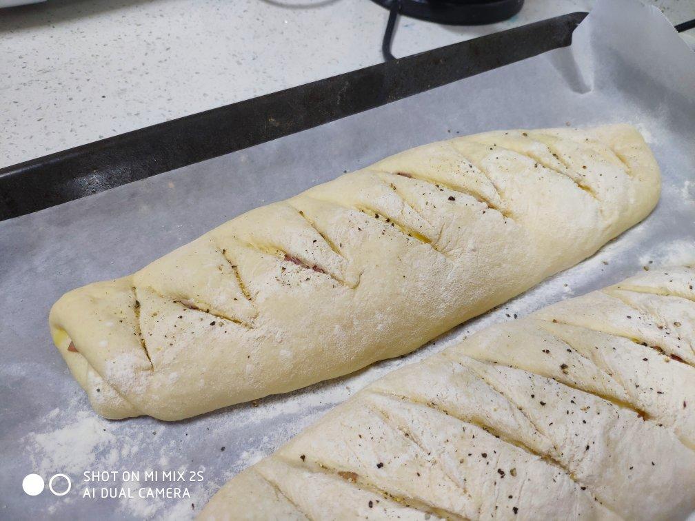 香肠（培根）芝士面包-老面版