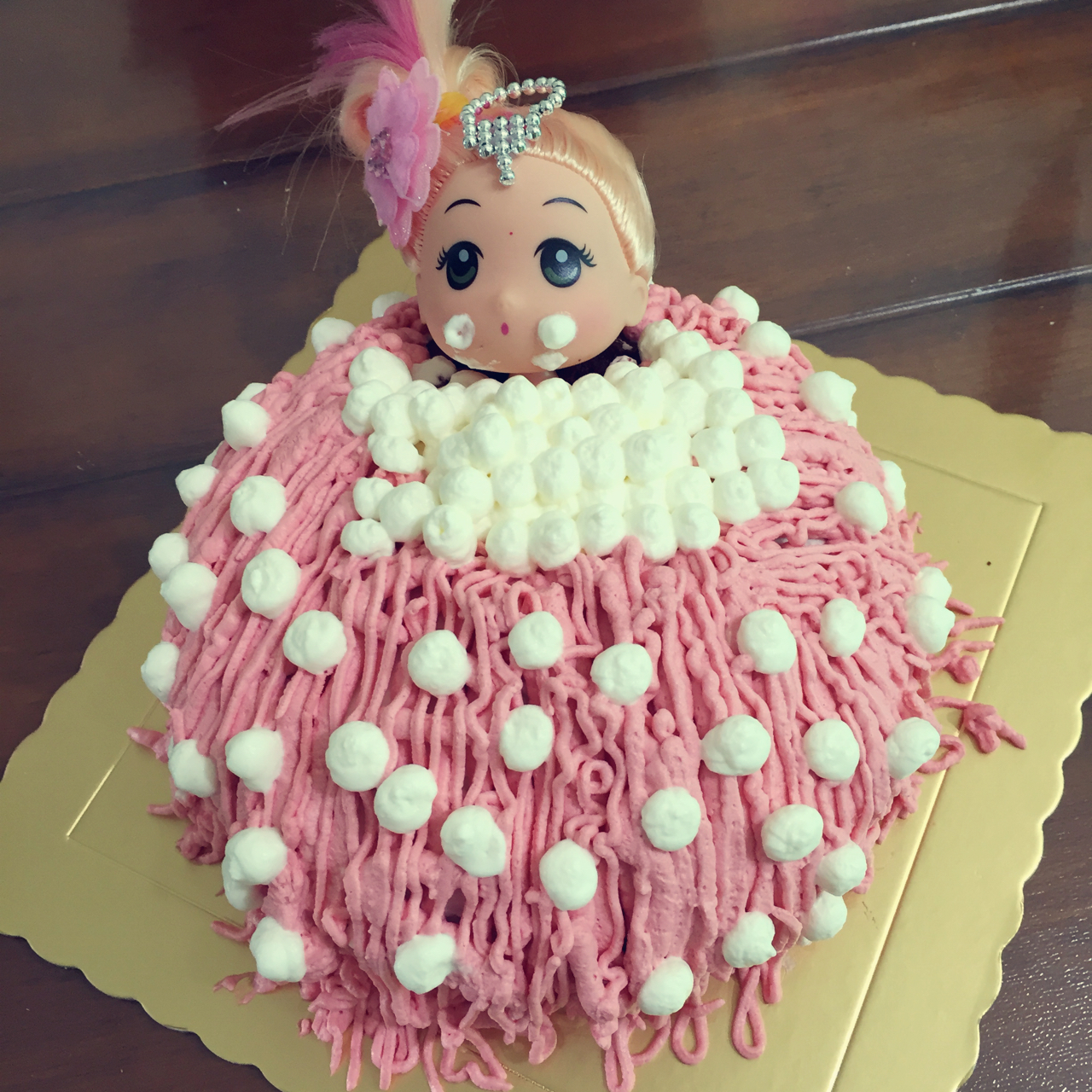 详细步骤制作泡泡浴娃娃蛋糕