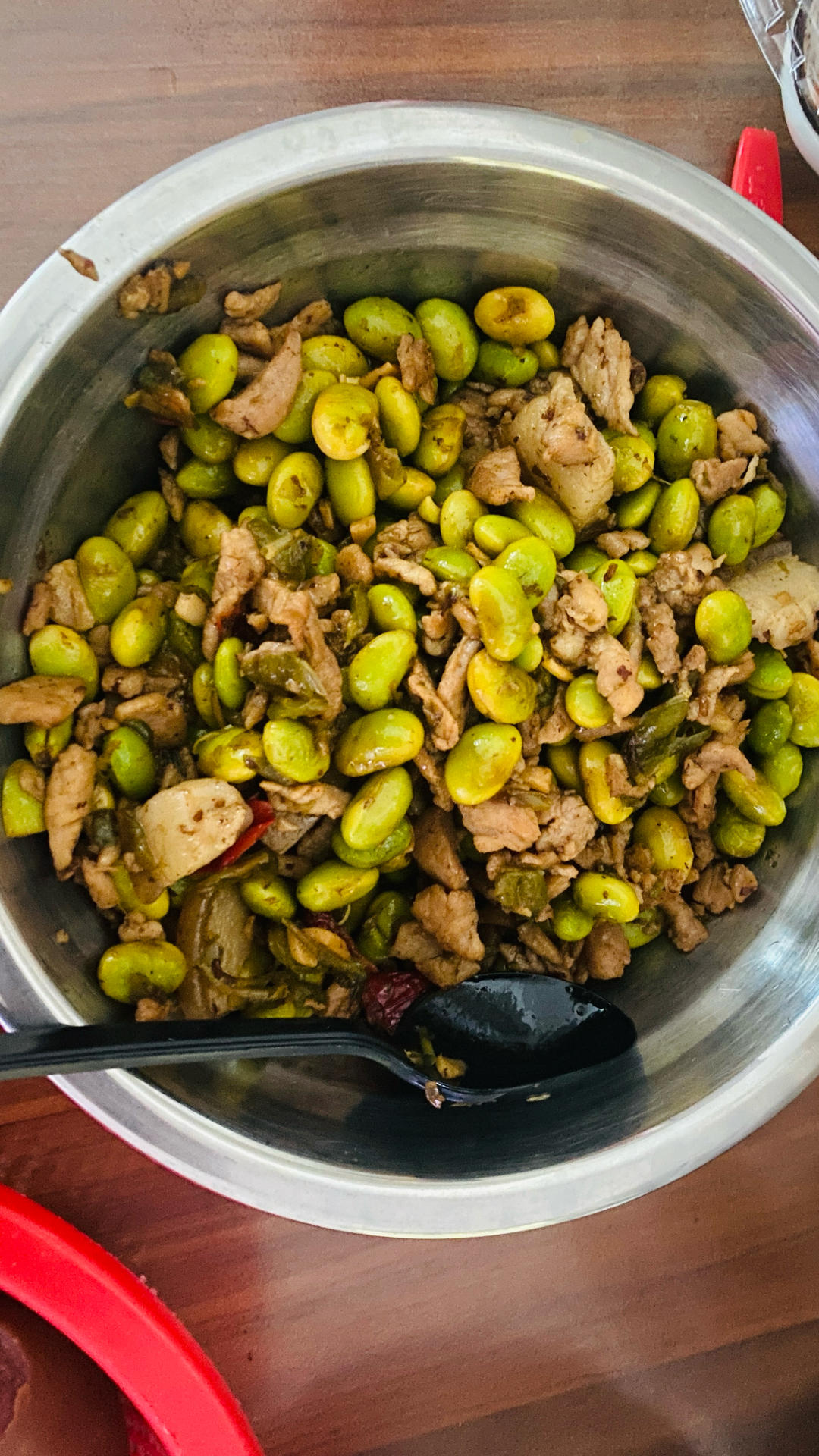 毛豆炒肉（超简单）