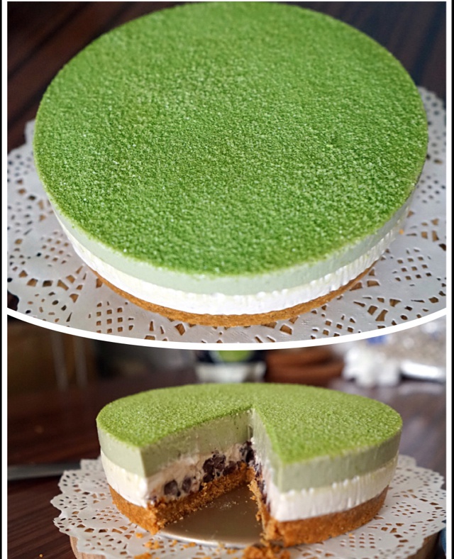 抹茶红豆冻芝士