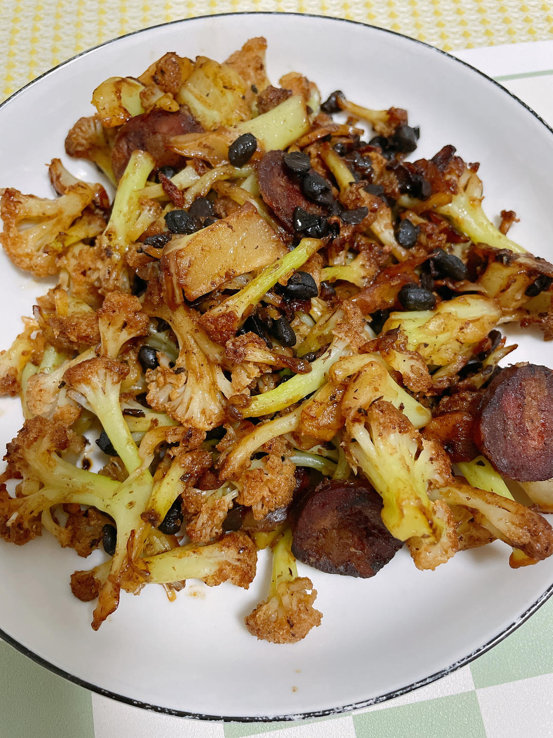 豆豉爆炒有机花菜