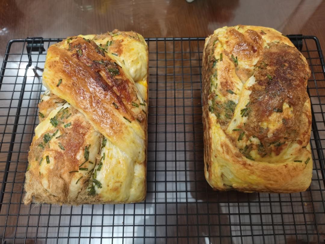 肉松香葱吐司（四种整形手法）