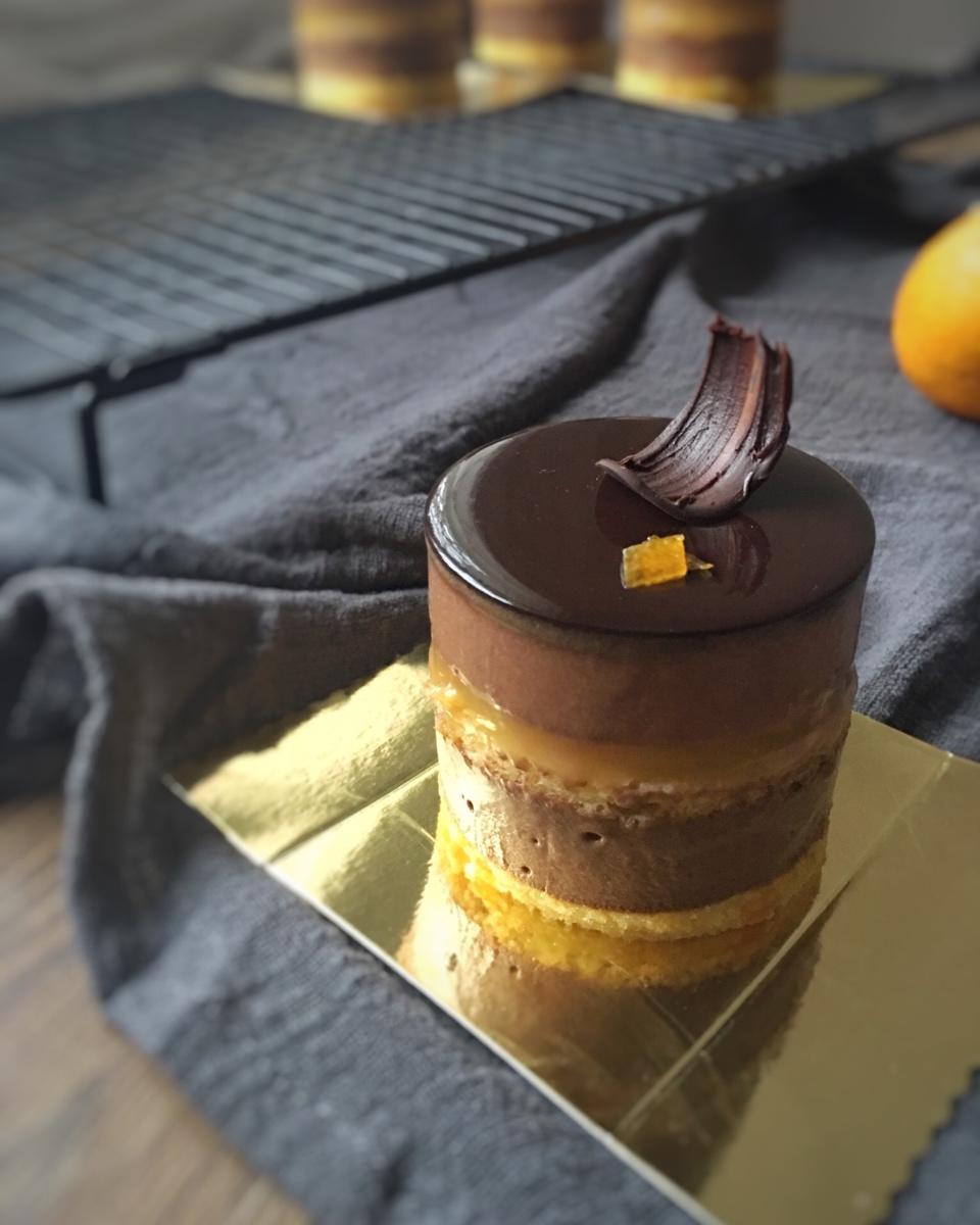 #拼颜值 也拼实力# Sunset Choco-橙子巧克力慕斯蛋糕