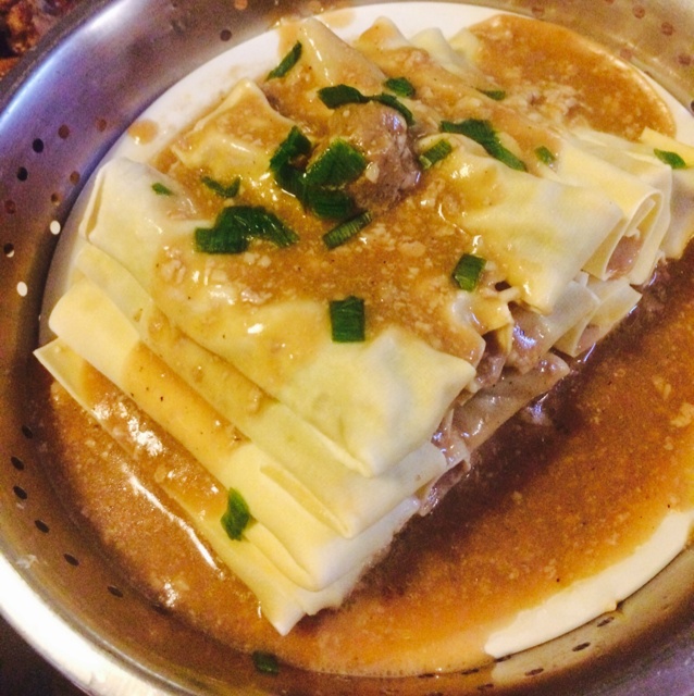 慢慢生活很满足做的千张蒸肉卷