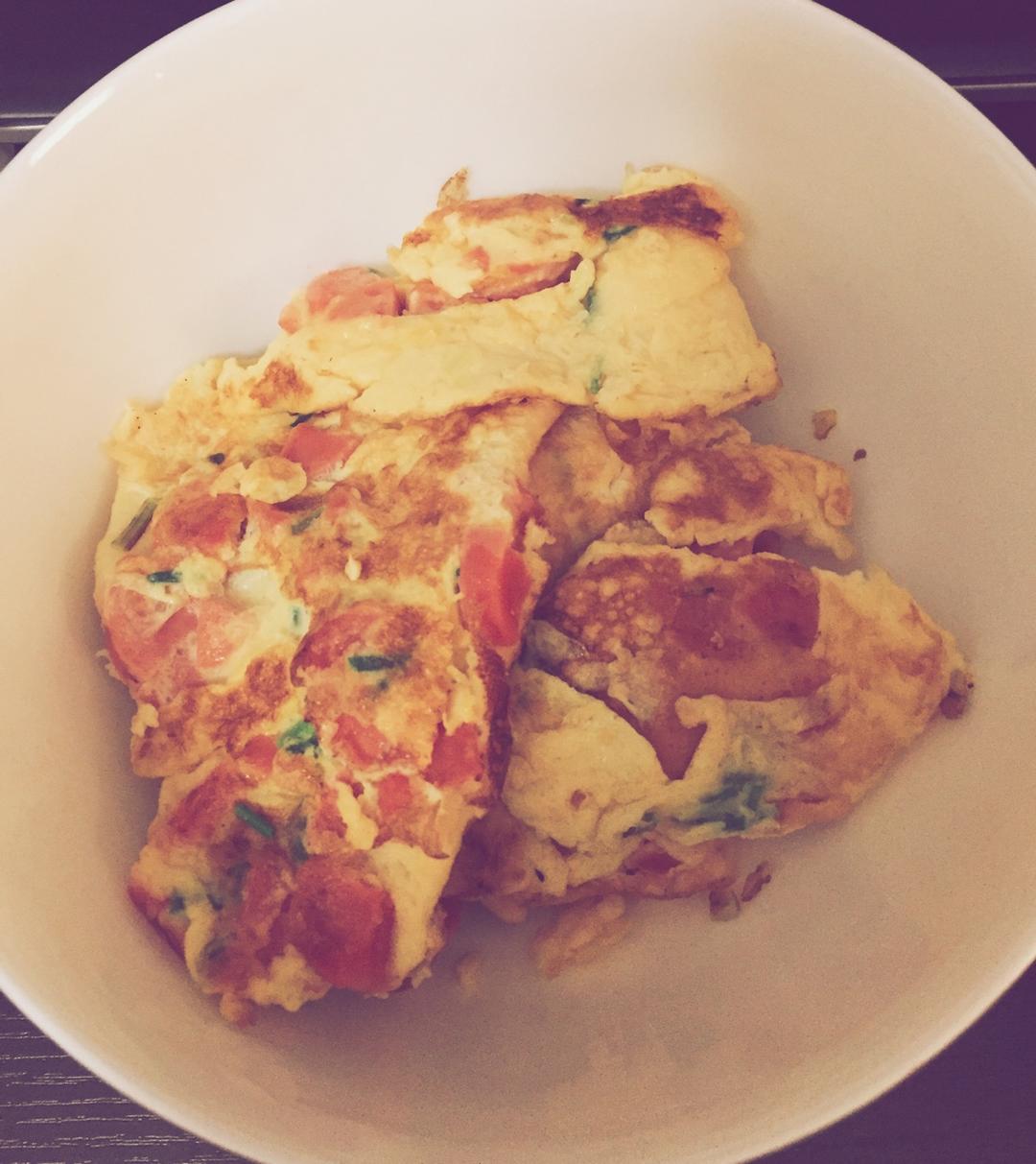 火腿肠葱花鸡蛋饼