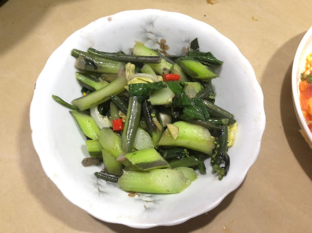 清炒红菜苔