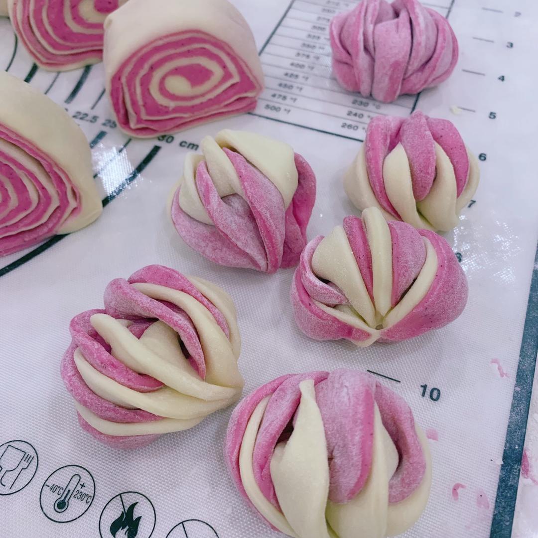 火龙果馒头的做法