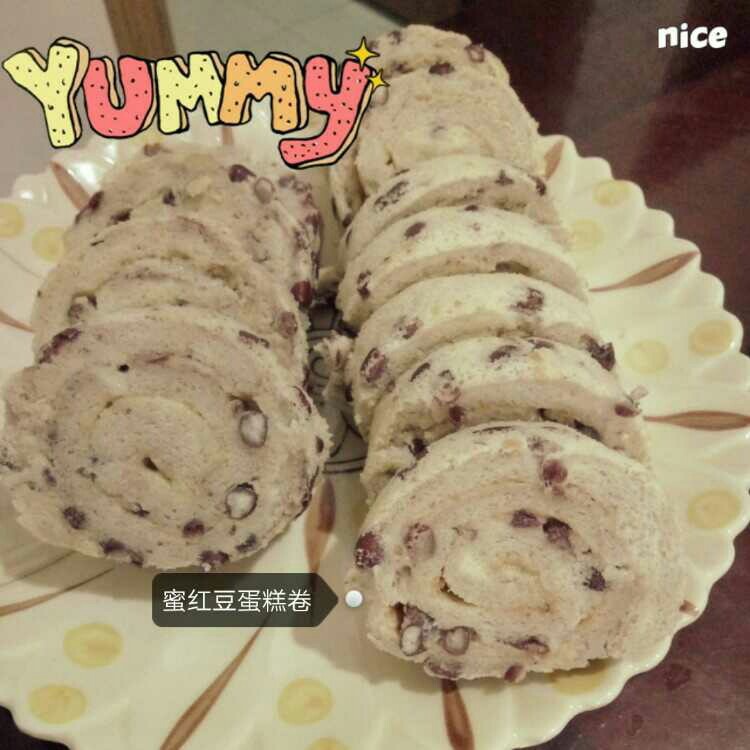 蜜红豆蛋糕卷