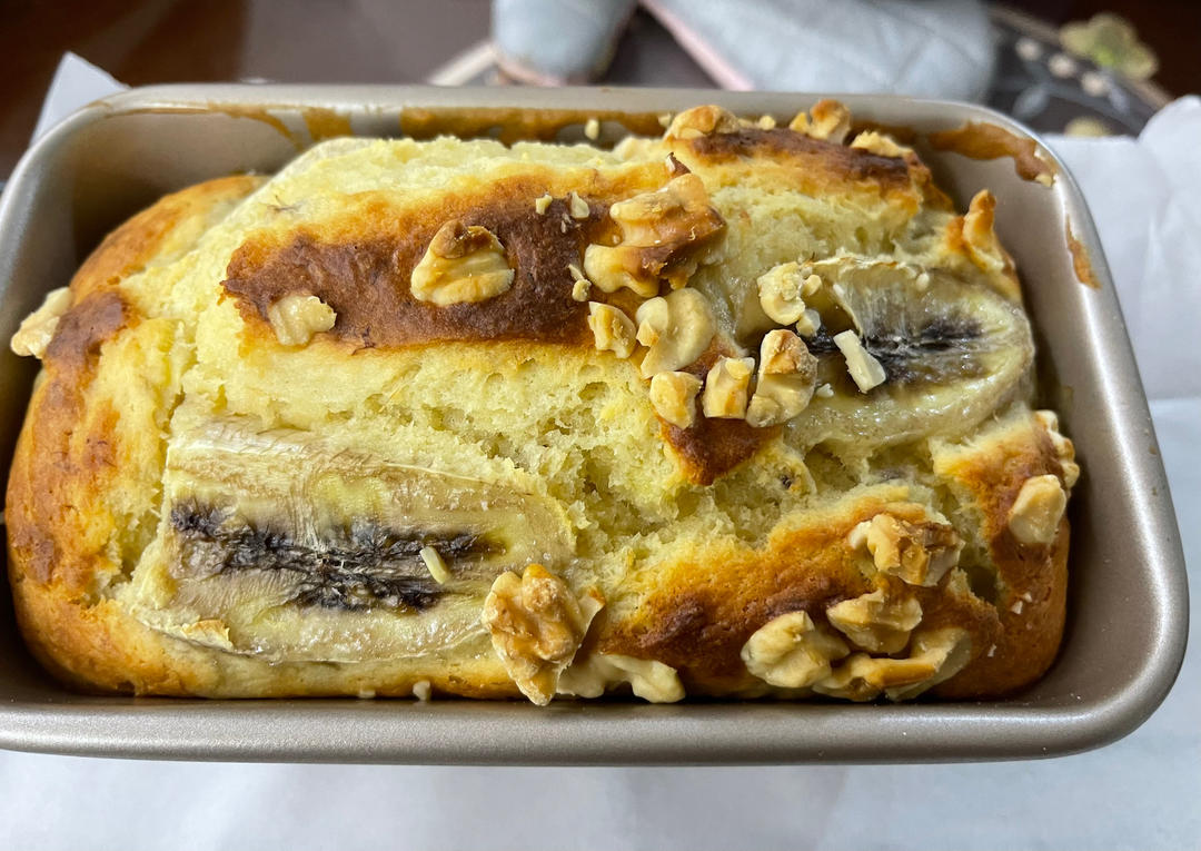 喷香暄软的酸奶香蕉蛋糕🍌