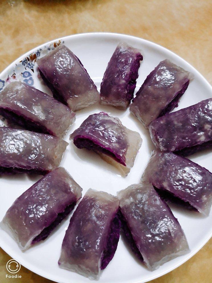 西米紫薯卷