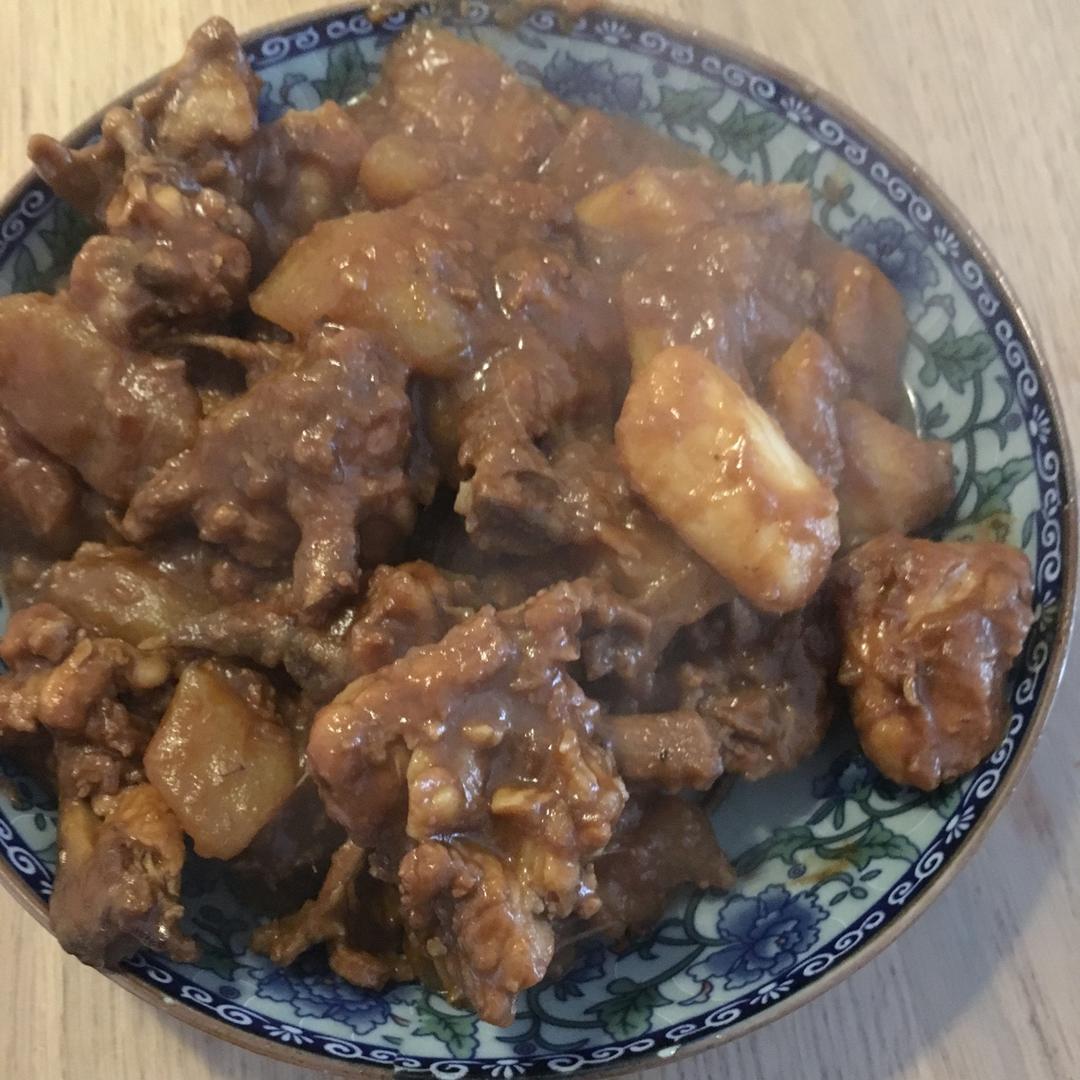 土豆焖鸡腿