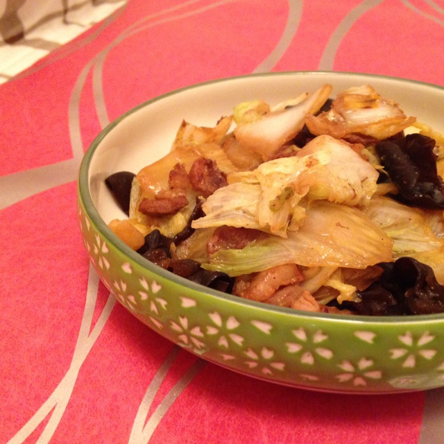 木耳白菜炒肉片