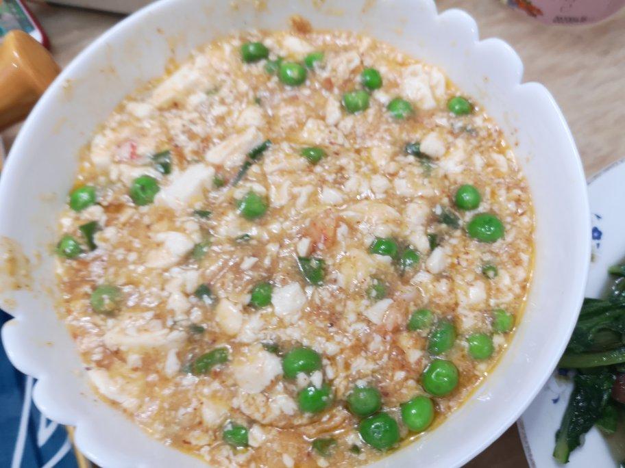 咸蛋黄虾仁豆腐羹