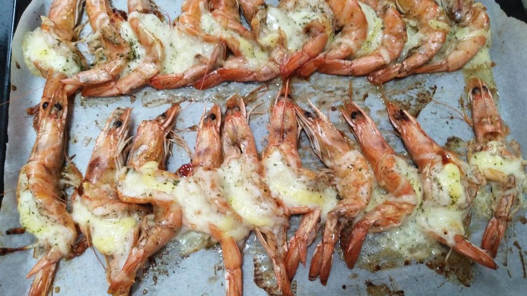 芝士烤虾（无蒜蓉版）