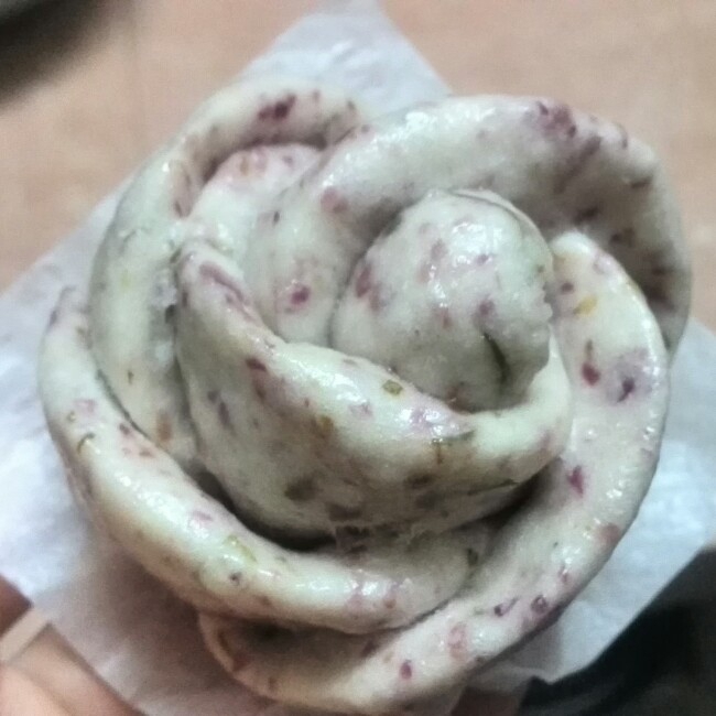 紫薯玫瑰花馒头