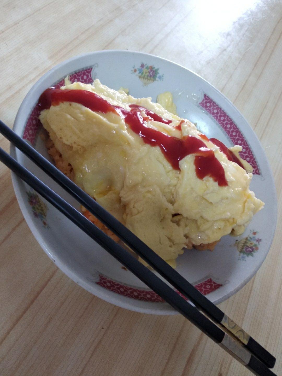 日式半熟流心蛋包饭
