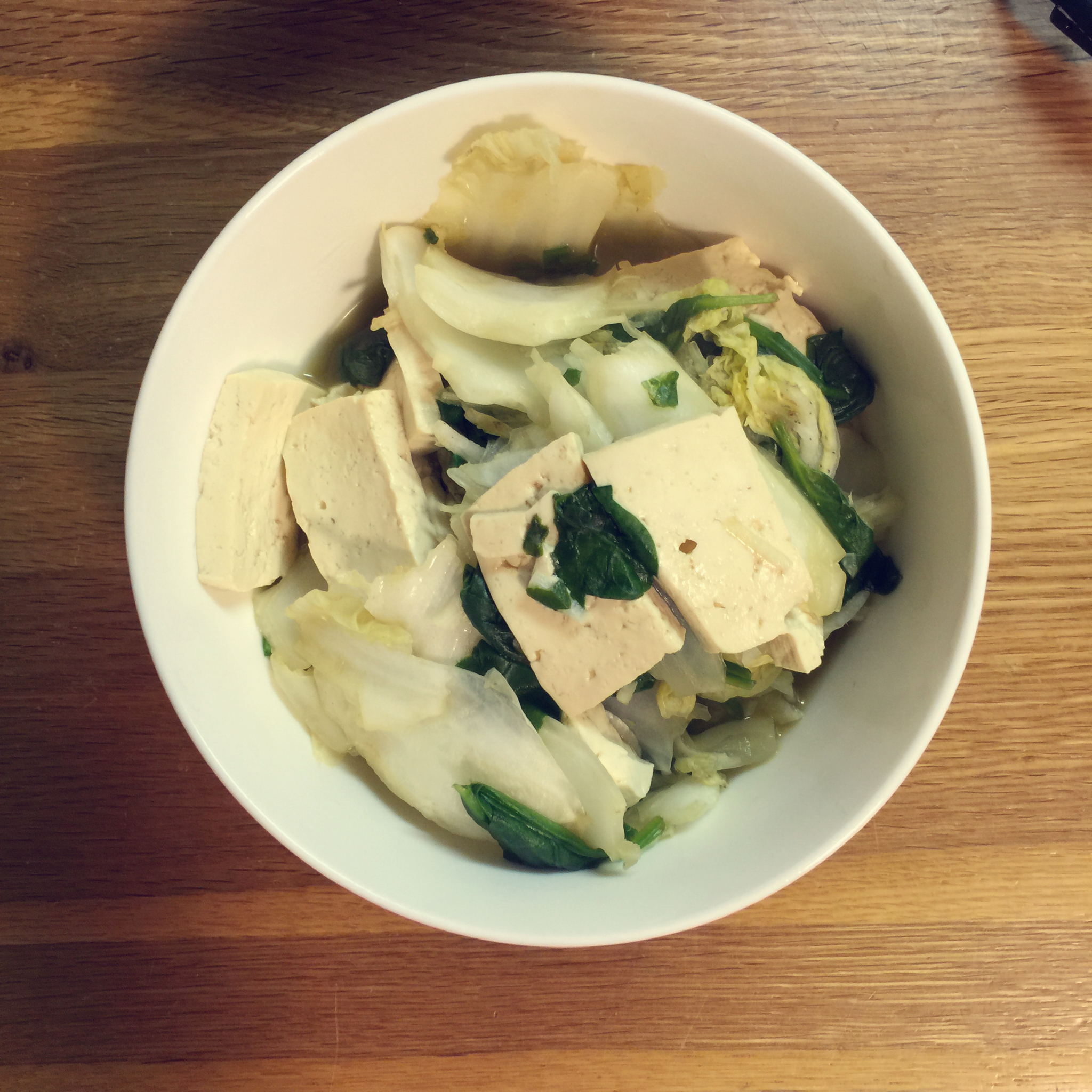 菠菜炒豆腐