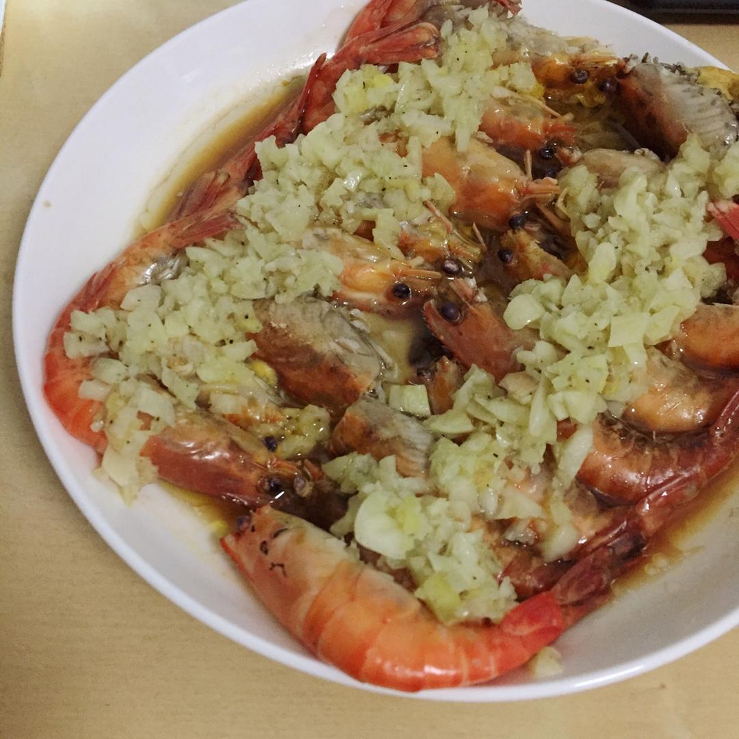 蒜蓉蒸虾