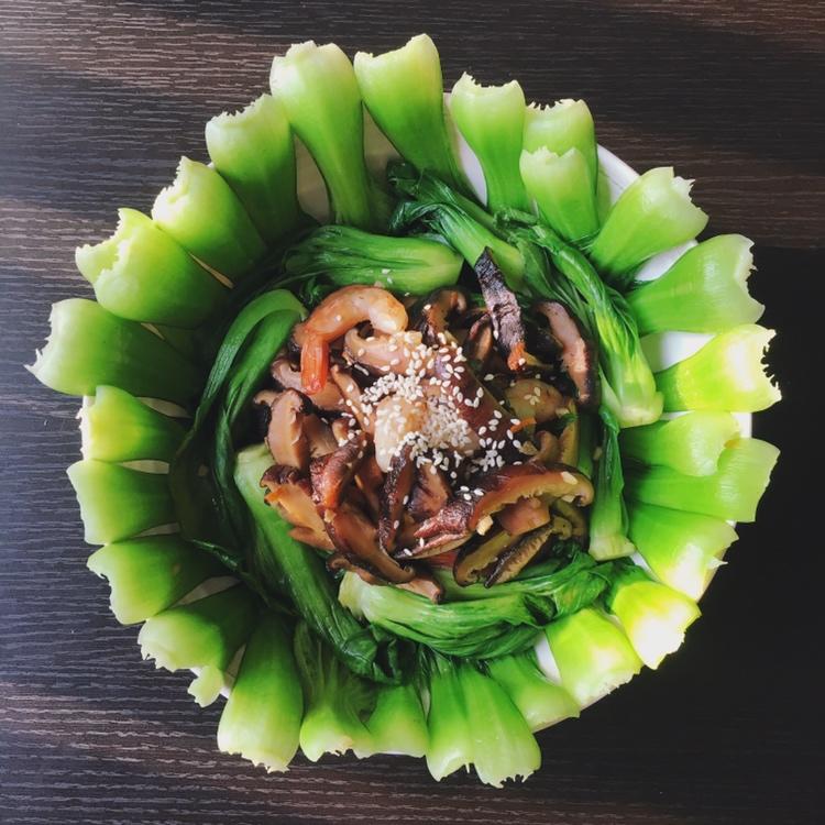 香菇炒油菜