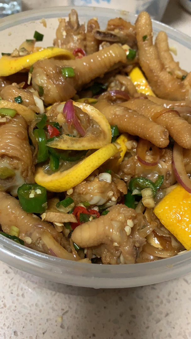 【柠檬酸辣鸡爪】自制超级无敌美味的网红鸡爪