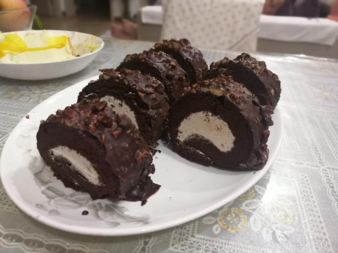 可可蛋糕卷(不消泡超浓郁巧克力口感)