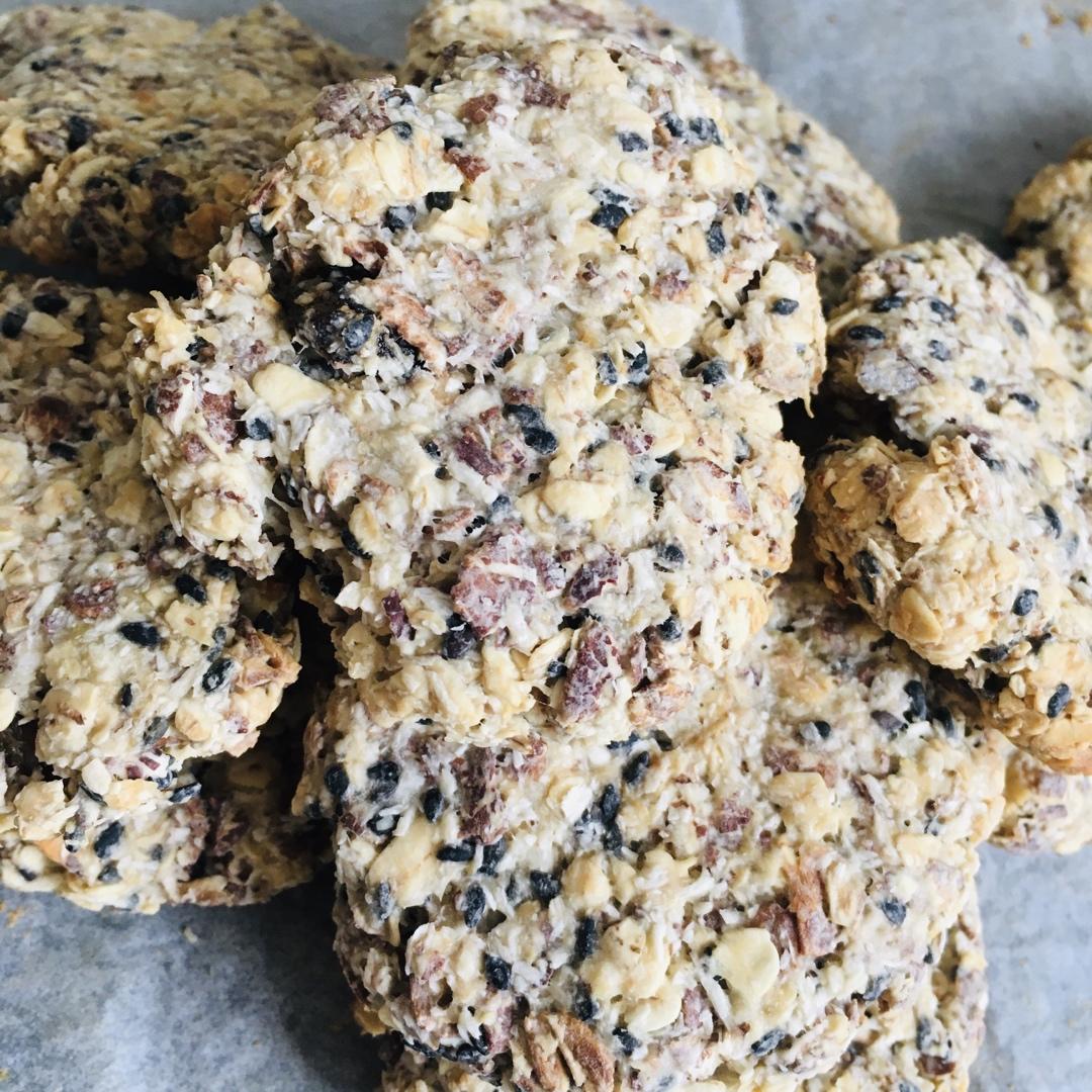 （不喜欢勿尝试 口感偏硬）少糖无油低脂全麦燕麦代餐饼干