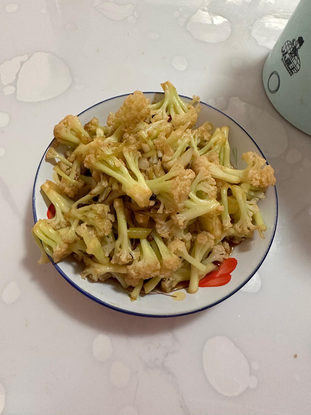 家常素炒菜花，清脆！