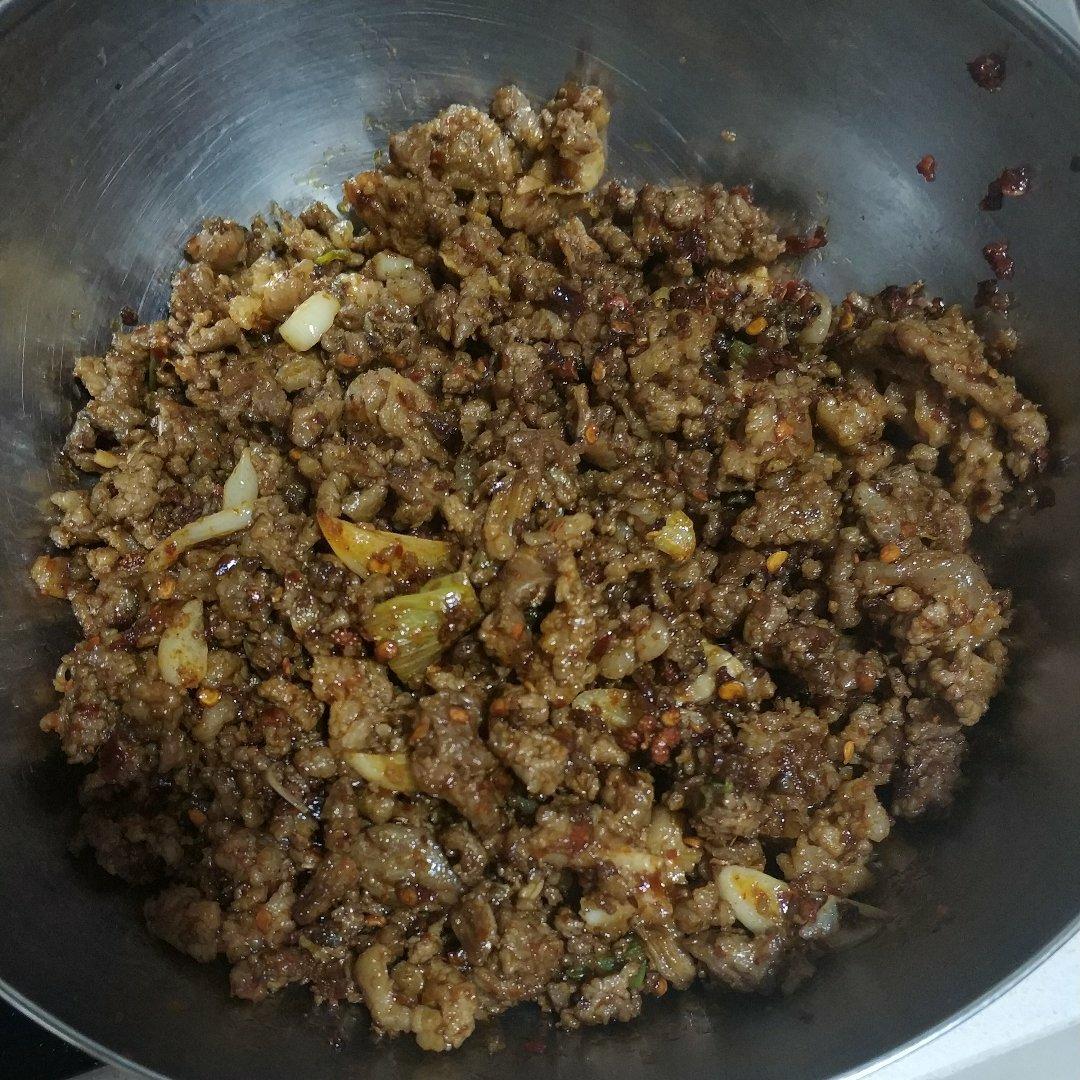 尘粒lirr做的炒羊肉臊子少油版