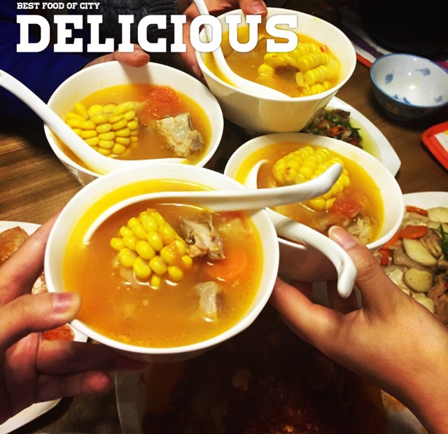番茄土豆玉米排骨汤